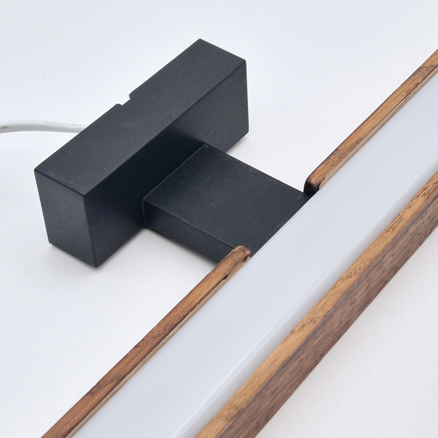 Brilagi - Illuminazione a LED per specchi da bagno WOODY MIRROR LED/8W/230V 40 cm IP44 quercia ciliegio/nero