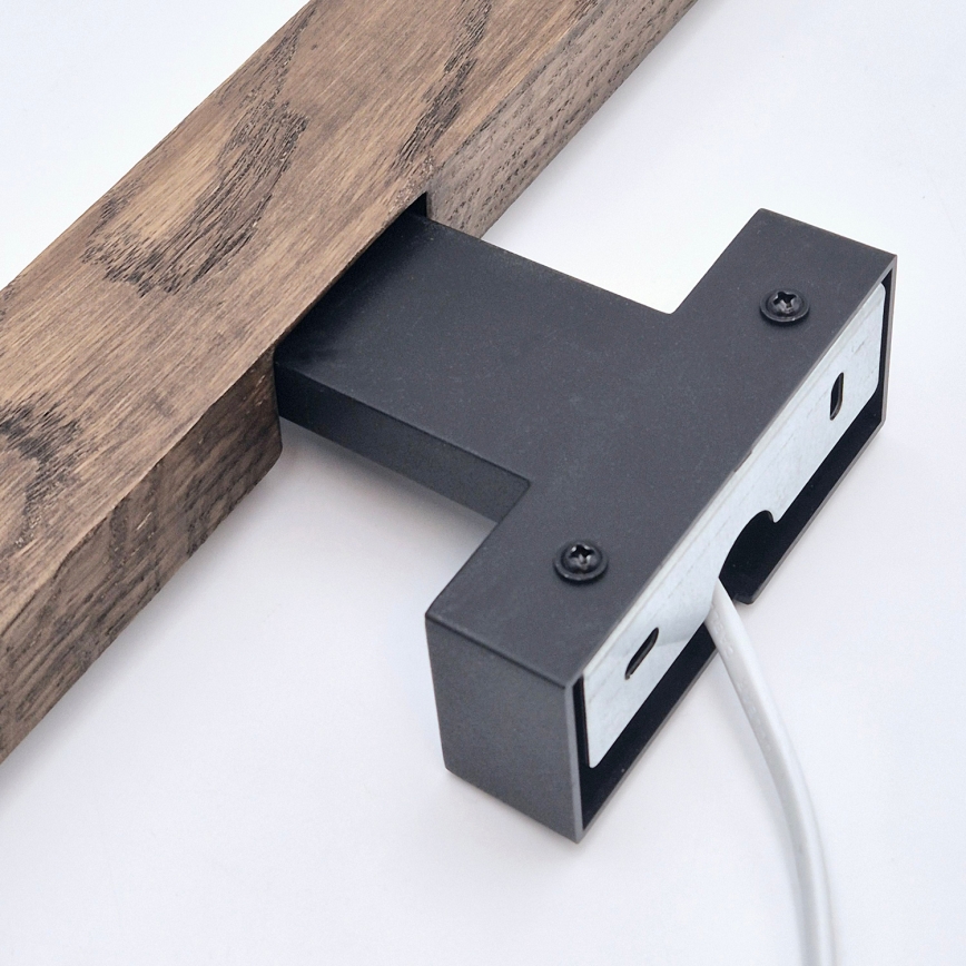 Brilagi - Illuminazione a LED per specchi da bagno WOODY MIRROR LED/8W/230V 40 cm IP44 quercia noce/nero