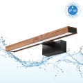 Brilagi - Illuminazione a LED per specchio da bagno 3 in 1 WOODY MIRROR LED/8W/230V 40 cm IP44 nero/rovere