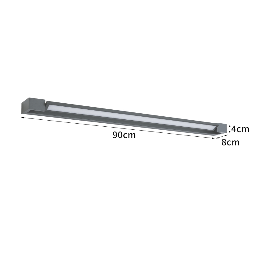 Brilagi - Illuminazione LED per specchio da bagno AQUA LINE LED/24W/230V 90 cm IP44 antracite CRI 90