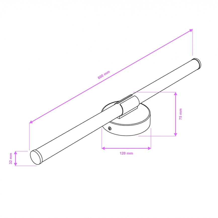 Brilagi - Illuminazione a LED per specchio da bagno LARA LED/10W/230V 60 cm IP44 dorata
