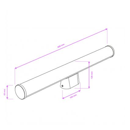 Brilagi - Illuminazione LED per specchio da bagno TUBE LED/15W/230V 3000/4000/6500K IP44 cromo lucido