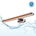 Brilagi - Illuminazione LED per specchio da bagno 3 in 1 WOODY MIRROR LED/12W/230V 60 cm IP44 cromo lucido/rovere ciliegia