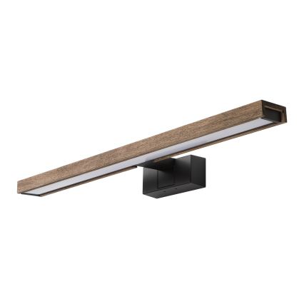 Brilagi - Illuminazione LED per specchio da bagno 3-in-1 WOODY MIRROR LED/12W/230V IP44 nero/rovere noce