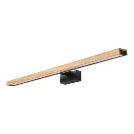 Brilagi - Illuminazione LED 3 in 1 per specchio da bagno WOODY MIRROR LED/15W/230V 80 cm IP44 nero/rovere