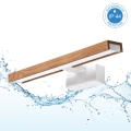 Brilagi - Illuminazione LED per specchio da bagno 3 in 1 WOODY MIRROR LED/8W/230V 40 cm IP44 bianco/rovere ciliegio