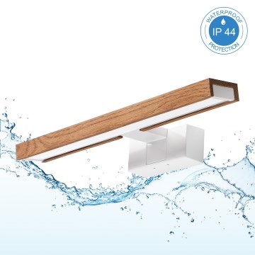 Brilagi - Illuminazione LED per specchio da bagno 3 in 1 WOODY MIRROR LED/8W/230V 40 cm IP44 bianco/rovere ciliegio