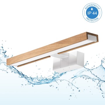 Brilagi - Illuminazione LED per specchio da bagno 3 in 1 WOODY MIRROR LED/8W/230V 40 cm IP44 bianco/rovere