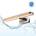 Brilagi - Illuminazione LED per specchio da bagno 3 in 1 WOODY MIRROR LED/8W/230V 40 cm IP44 cromo lucido/rovere