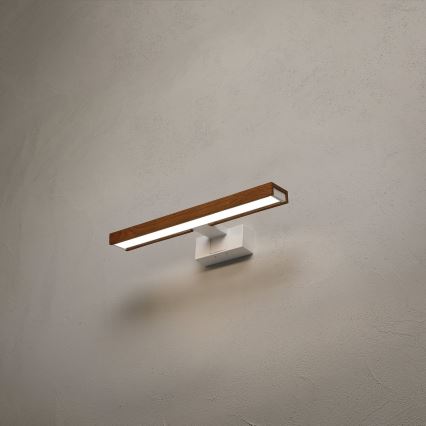 Brilagi - Illuminazione LED per specchio da bagno 3 in 1 WOODY MIRROR LED/8W/230V 40 cm IP44 bianco/rovere ciliegio