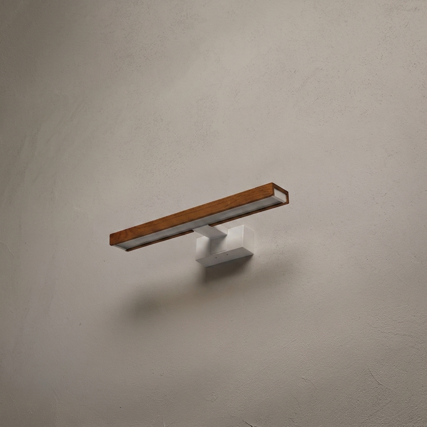 Brilagi - Illuminazione LED per specchio da bagno 3 in 1 WOODY MIRROR LED/8W/230V 40 cm IP44 bianco/rovere ciliegio