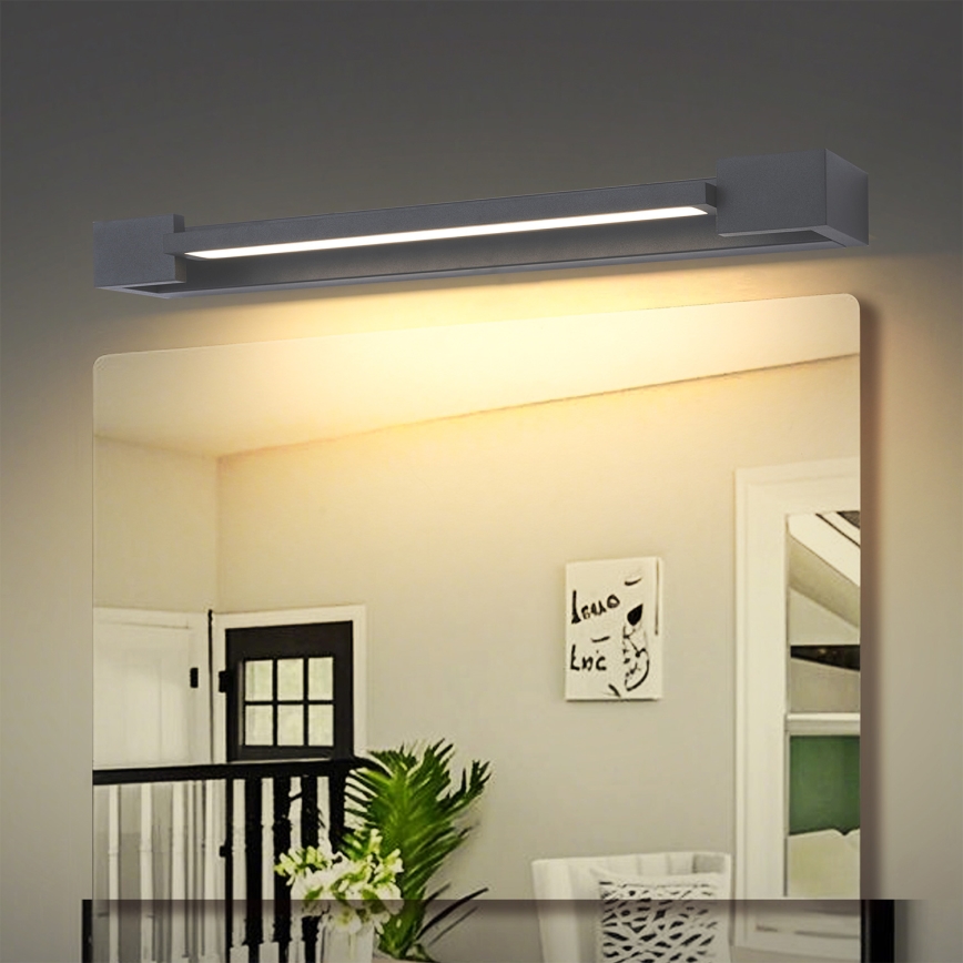 Brilagi - Illuminazione LED per specchio da bagno AQUA LINE LED 12W/230V, 45 cm, IP44, antracite, CRI 90