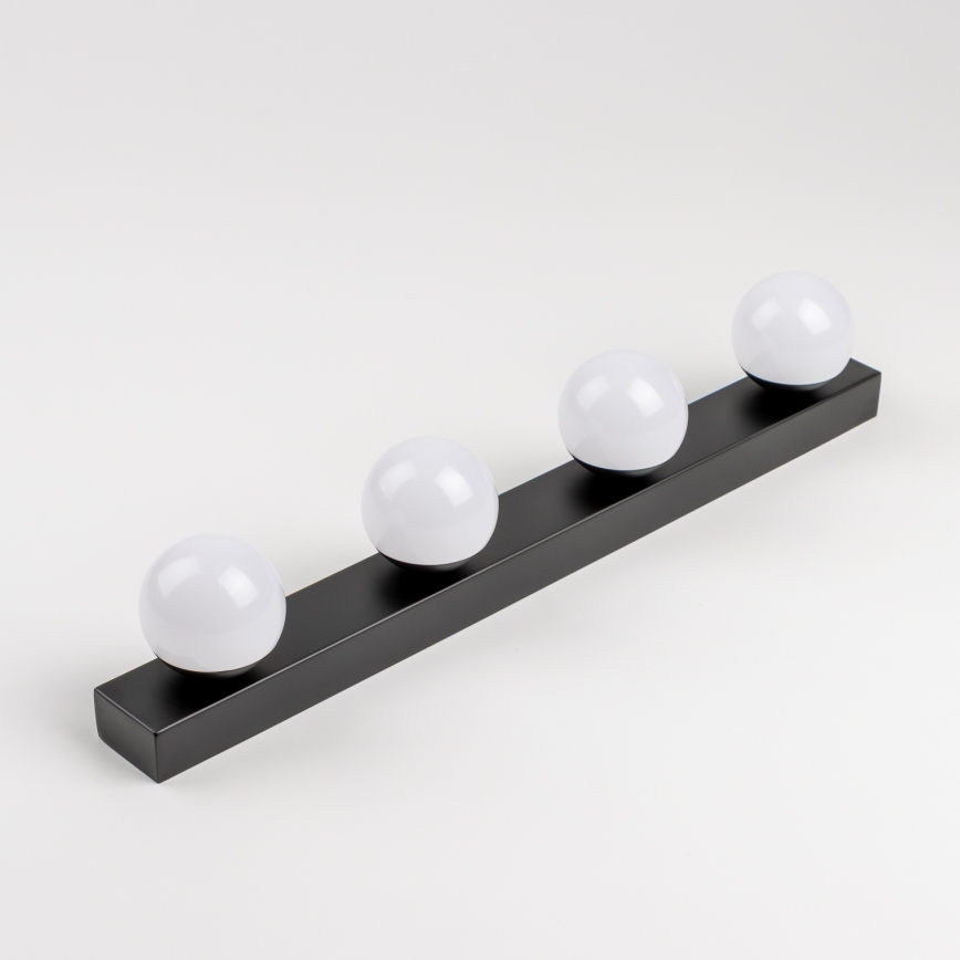 Brilagi - Illuminazione LED per specchio da bagno HOLLYWOOD 4xLED/3W/230V 53 cm IP44 nero