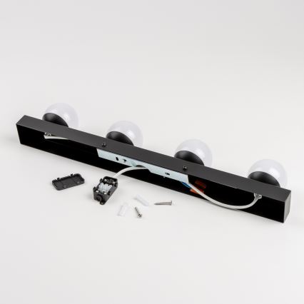 Brilagi - Illuminazione LED per specchio da bagno HOLLYWOOD 4xLED/3W/230V 53 cm IP44 nero
