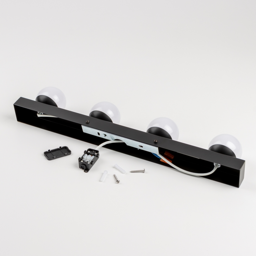 Brilagi - Illuminazione LED per specchio da bagno HOLLYWOOD 4xLED/3W/230V 53 cm IP44 nero