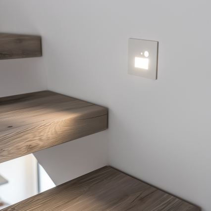 Brilagi - LED Luce per scale con sensore di movimento JACK LED/1,5W/230V 3000K/4000K/6500K bianco