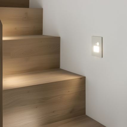 Brilagi - LED Luce per scale con sensore di movimento JACK LED/1,5W/230V 3000K/4000K/6500K bianco