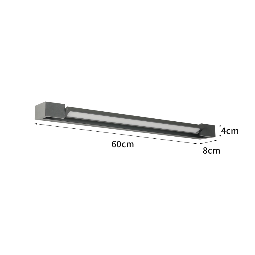 Brilagi - Illuminazione a LED per specchio da bagno AQUA LINE LED/18W/230V 60 cm IP44 antracite CRI 90