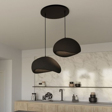 Brilagi - Kabel-Pendelleuchte WABI SABI 2xE27/40W/230V Ø 60 cm schwarz