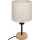 Brilagi - Kinder-Tischlampe BOBO WOOD 1xE27/25W/230V Eiche/Schwarz/Beige/gepunktet