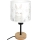 Brilagi - Kinder-Tischlampe BOBO WOOD 1xE27/25W/230V Eiche/schwarz/weiß/Häschen