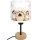 Brilagi - Kinder-Tischlampe BOBO WOOD 1xE27/25W/230V Eiche/schwarz/weiß/rosa/Feen