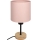 Brilagi - Kindertischlampe BOBO WOOD 1xE27/25W/230V Eiche/schwarz/rosa