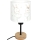 Brilagi - Kindertischlampe BOBO WOOD 1xE27/25W/230V Eiche/schwarz/weiß/Hasenmotiv