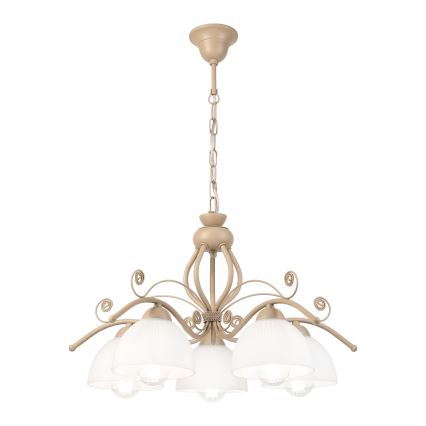 Brilagi - Kronleuchter an Kette ANTICO MODERN 5xE27/60W/230V beige