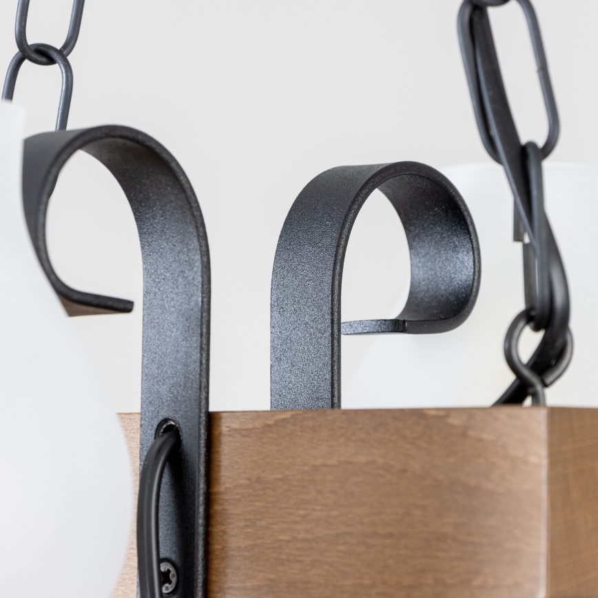 Brilagi - Kronleuchter an Kette QUEEN 2xE14/40W/230V Buche/Walnuss