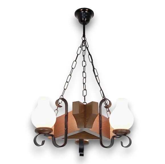 Brilagi - Kronleuchter an Kette QUEEN 3xE14/40W/230V Buche/Walnuss