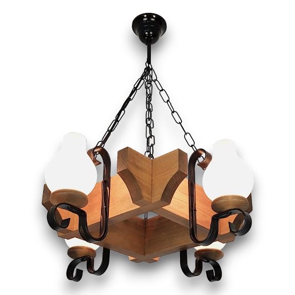 Brilagi - Kronleuchter an Kette QUEEN 4xE14/40W/230V Buche