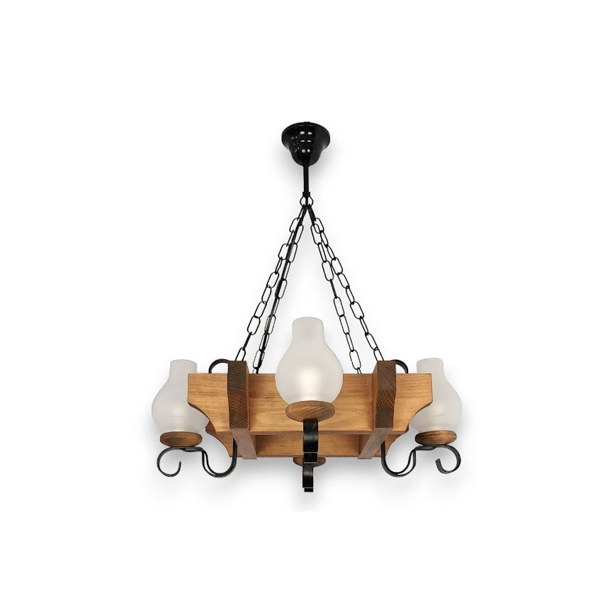 Brilagi - Kronleuchter an Kette QUEEN 4xE14/40W/230V Buche