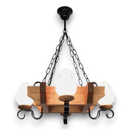 Brilagi - Kronleuchter an Kette QUEEN 4xE14/40W/230V Buche