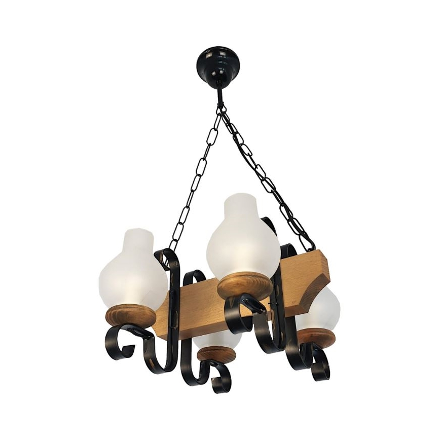 Brilagi - Kronleuchter an Kette QUEEN 4xE14/40W/230V Buche