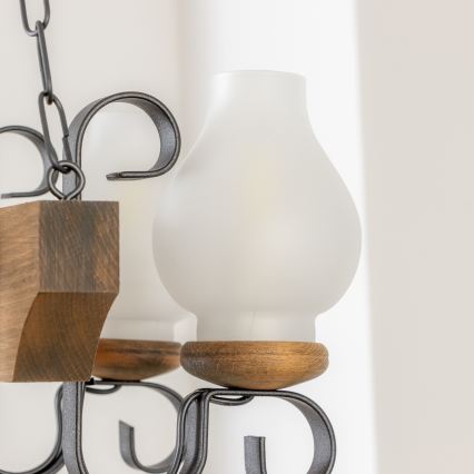 Brilagi - Kronleuchter an Kette QUEEN 4xE14/40W/230V Buche