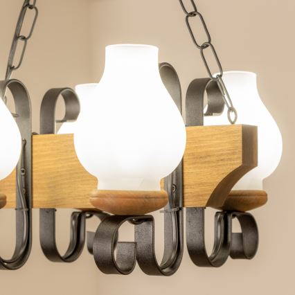 Brilagi - Kronleuchter an Kette QUEEN 4xE14/40W/230V Buche