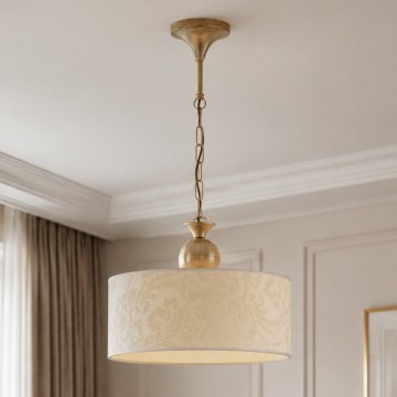 Brilagi - Kronleuchter an Kette SAPHIRE 1xE27/15W/230V creme/gold/patina