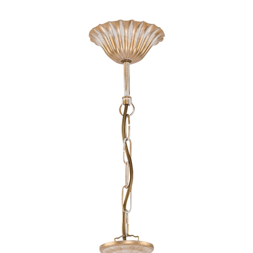 Brilagi - Kronleuchter an Kette SONIA 3xE27/15W/230V Ø 64 cm cremefarben/Patina