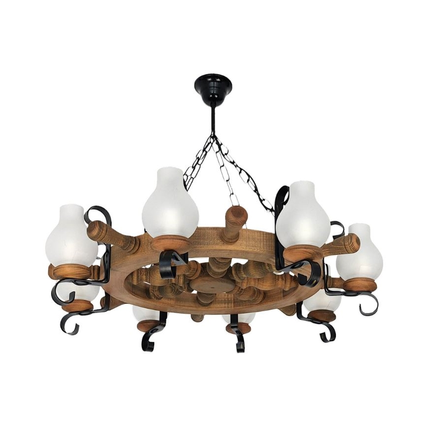 Brilagi - Kronleuchter an Kette TIMONA 8xE14/40W/230V Buche