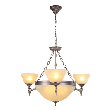 Brilagi - Kronleuchter mit Kette DAHLIA, 6×E27/40W/230V, Ø 74 cm, Messing