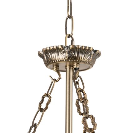 BRILAGI - Kronleuchter mit Kette DAHLIA, 6×E27/40W/230V, Ø 74 cm, Messing