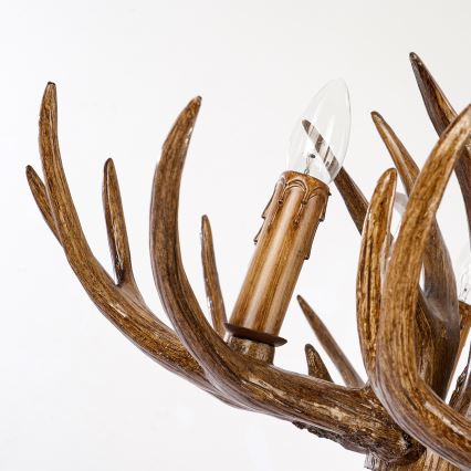 Brilagi - Kronleuchter mit Kette DEER 6xE14/10W/230V Ø 70 cm Geweih-Design