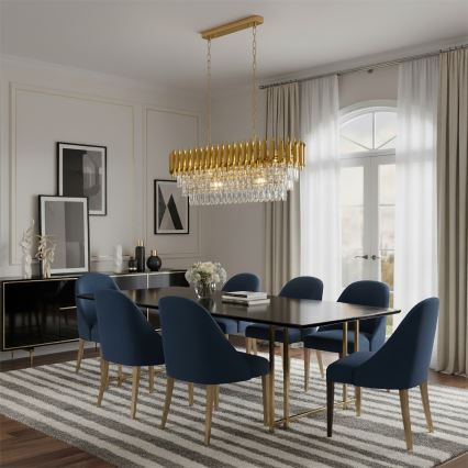 Brilagi - Kronleuchter mit Kette ECLIPSE 10xE14/10W/230V 78x28 cm goldfarben