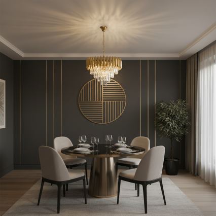 Brilagi - Kronleuchter mit Kette ECLIPSE 7xE14/10W/230V Ø 48 cm goldfarben