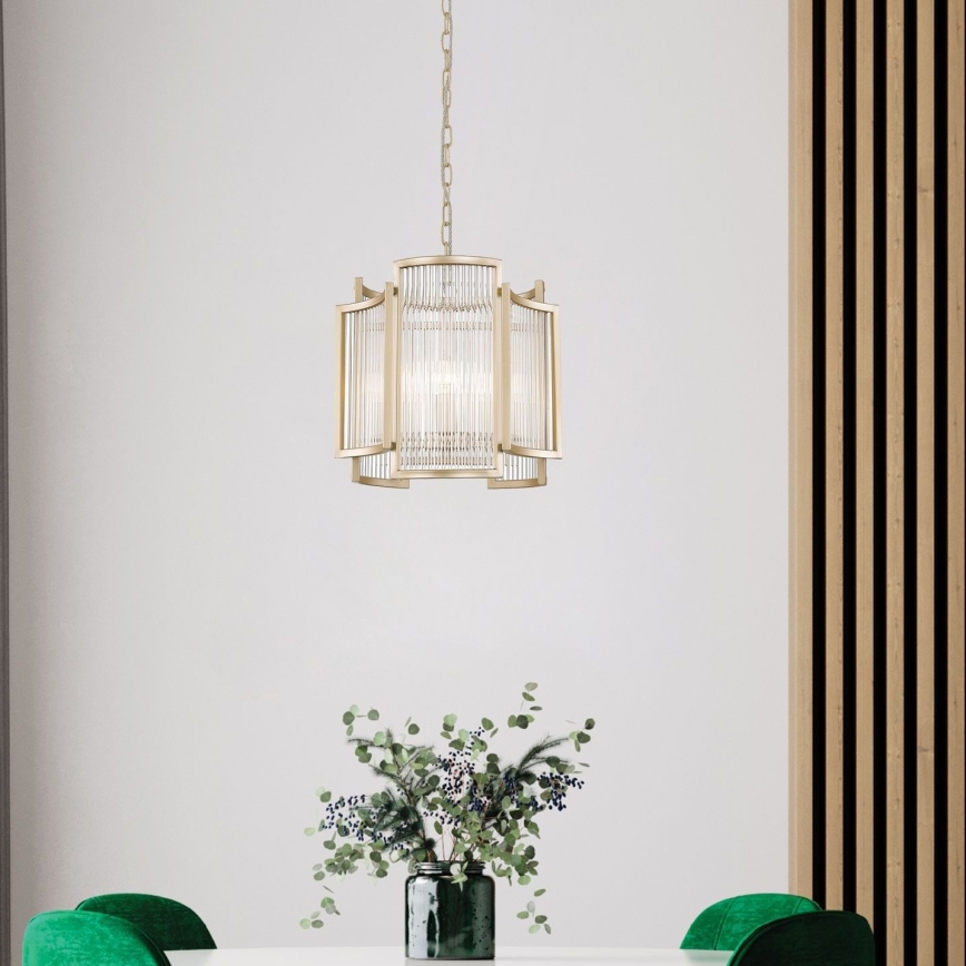Brilagi - Kronleuchter mit Kette RAMOS 3xE14/60W/230V goldfarben