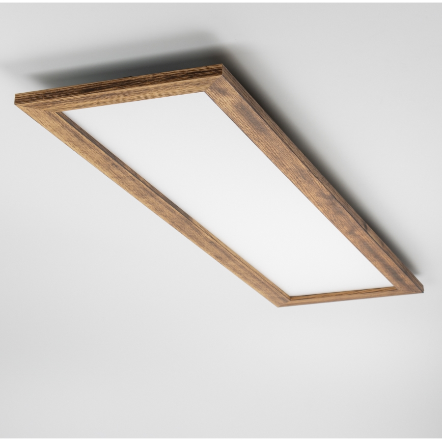Brilagi - Plafoniera LED dimmerabile SLIMFRAME WOOD LED/58W/230V 124x33,7 cm 3000-6000K marrone + telecomando