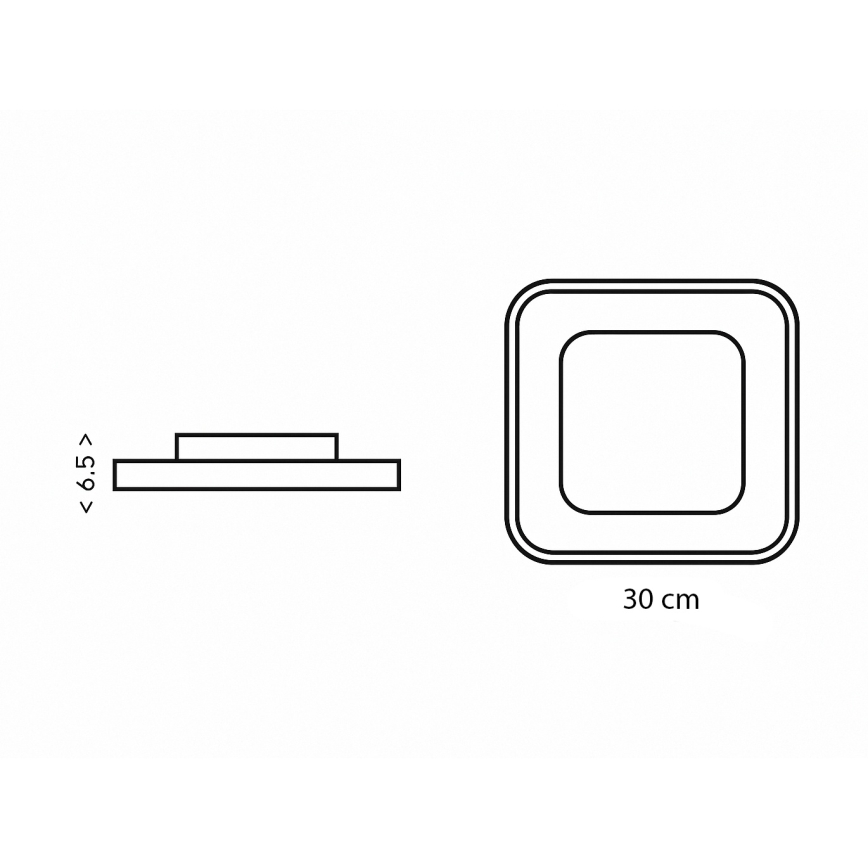 Brilagi - Plafoniera dimmerabile a LED TRIVARO LED/65W/230V 3000-6000K 30x30 cm + telecomando