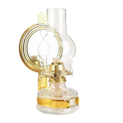 Brilagi - Lampada a petrolio con specchio MERLIN oro lucido