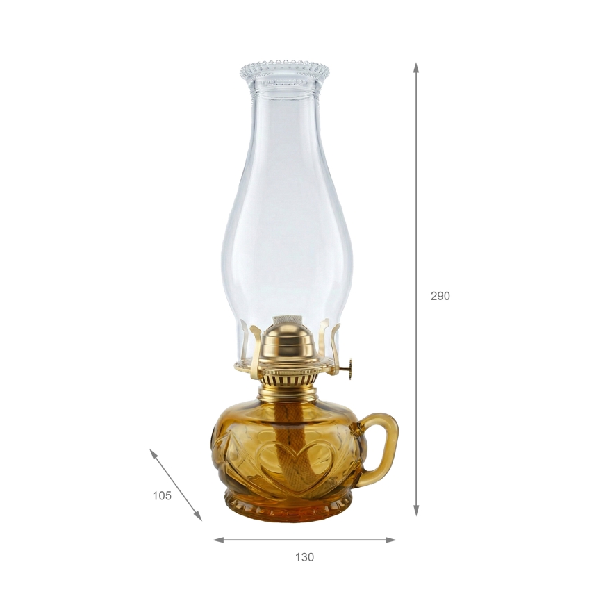 Brilagi - Lampada a petrolio MERLIN arancione